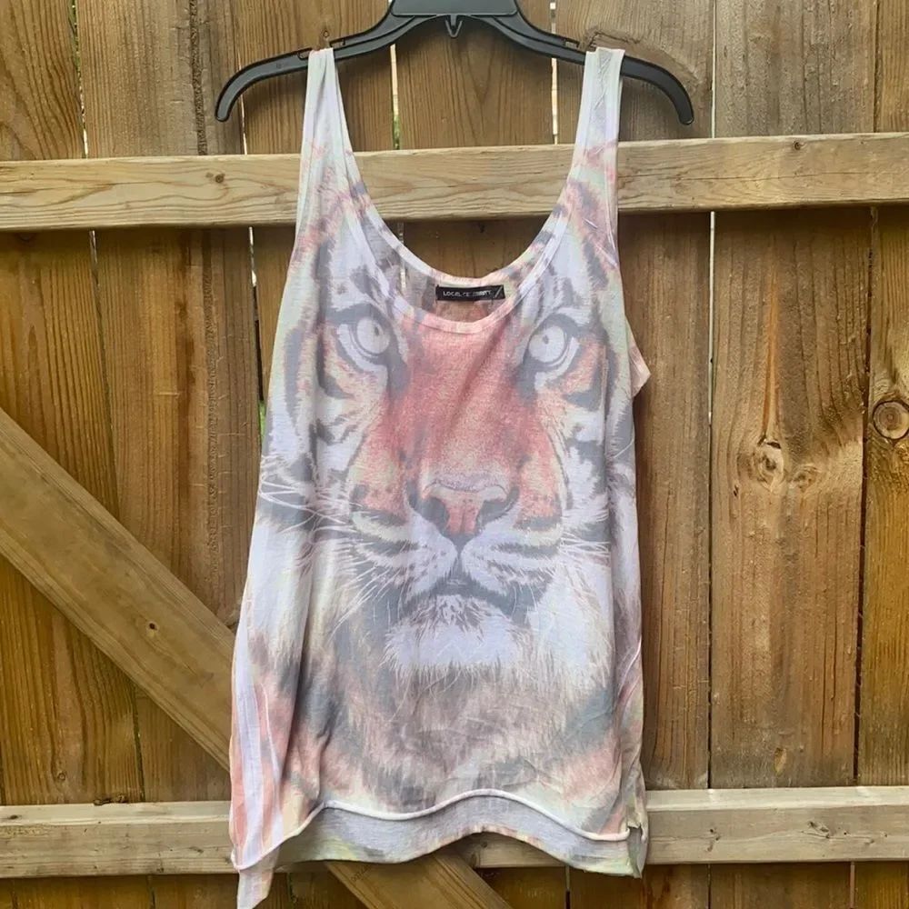 Tiger print tank sz. L